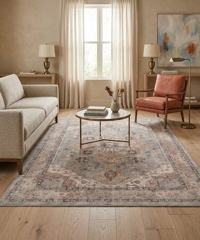 Килим Eko Carpet Elista ELS 204 Beige Blue 160*230 ELS 204 Beige Blue фото