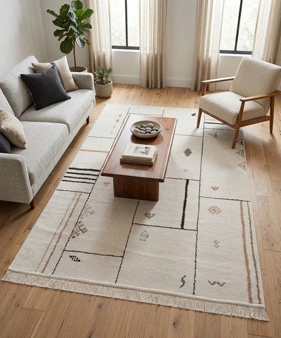 Ковер Eko Carpet Arya AR 41 White Black 80*150 55096 фото