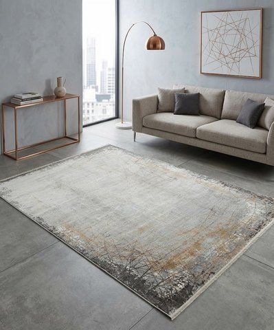 Килим Eko Carpet Mahal MHL 09 Grey Gold 80*150 MHL 09 Grey Gold фото