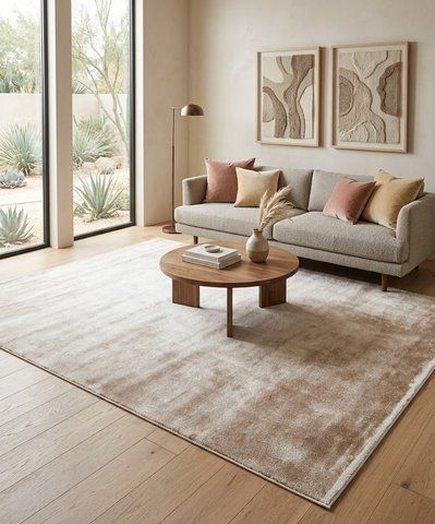 Килим Eko Carpet Velvet VT Plain Beige 80*150 VT_Plain_Beige фото